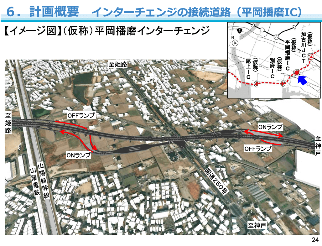 播磨臨海地域道路の（仮称）平岡播磨インターチェンジのイメージ図