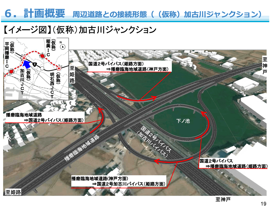 播磨臨海地域道路（仮称）加古川ジャンクションイメージ図