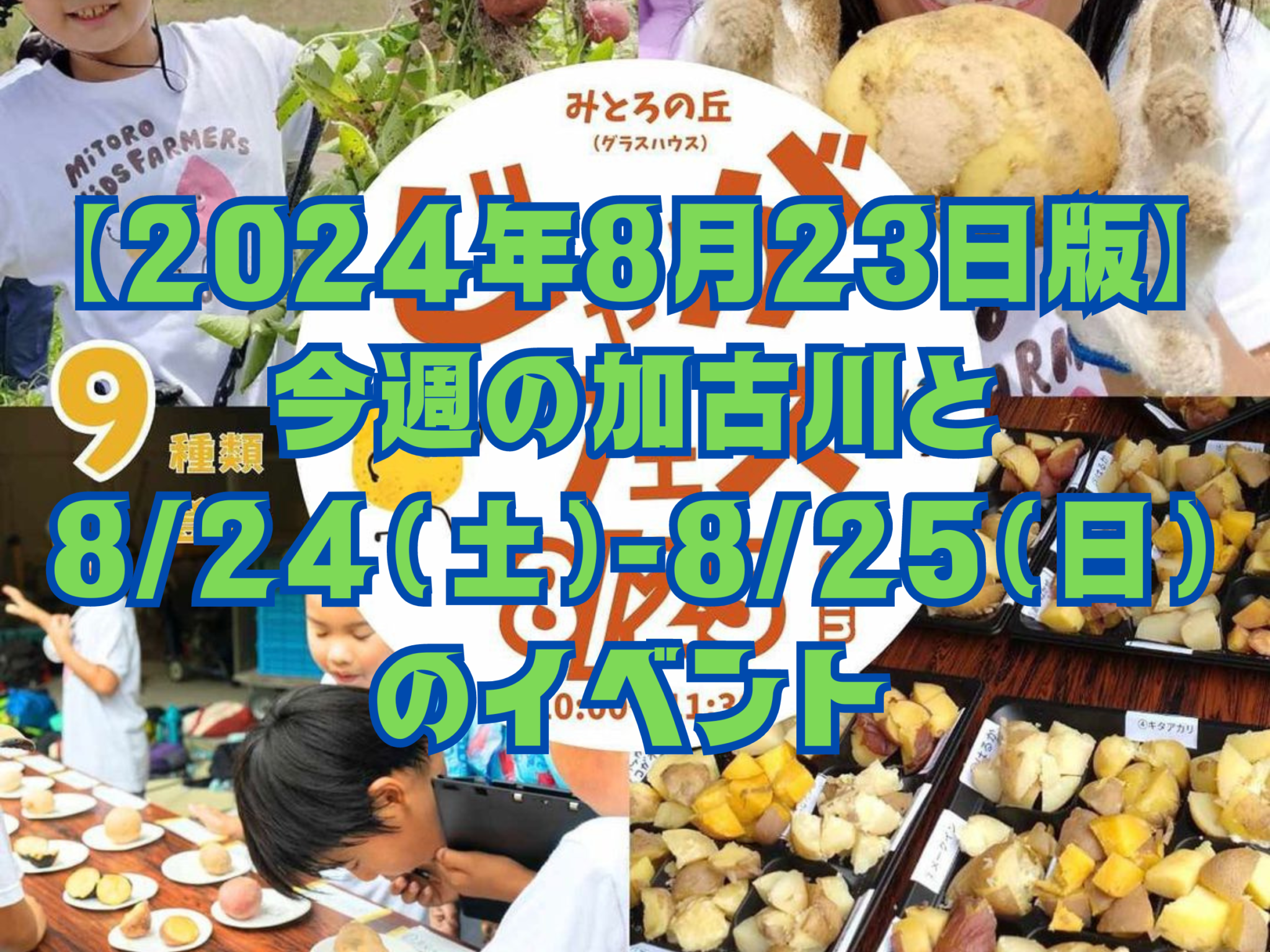 【2024年8月23日版】 今週の加古川と 8/24（土）-8/25（日） のイベント