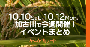 10.10Sat.-10.12Mon. 加古川で今週開催! イベントまとめ